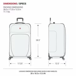 SwissGear Sion Softside Luggage With Spinner Wheels, Black, Checked-Large 29-Inch -TRAVELPRO Sales 41IPUFMRuWL