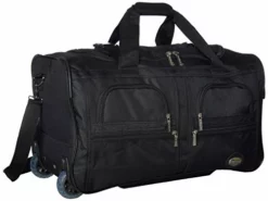 Rockland Rolling Duffel Bag, Black, 22-Inch -TRAVELPRO Sales 41Ic89YbLVL