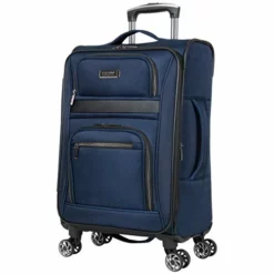 Kenneth Cole Reaction Rugged Roamer Luggage Collection Lightweight Softside Expandable 8-Wheel Spinner Travel Suitcase Bag, Navy, 20-inch Carry-On -TRAVELPRO Sales 41ImL0ddQWL