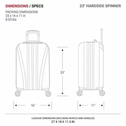SwissGear 7585 Hardside Spinner Luggage, Silver, Checked-Medium 23-Inch -TRAVELPRO Sales 41J2jXWrYTL