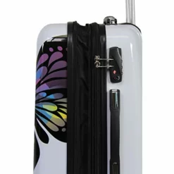 World Traveler Black And White Butterfly 2-Piece Carry-on Spinner Luggage Set -TRAVELPRO Sales 41JBnysGONL