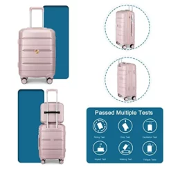 Somago 20IN Carry On Luggage And 14IN Mini Cosmetic Cases Travel Set Hardside Luggage With Spinner Wheels Lightweight Polypropylene Suitcase With TSA Lock (2-Piece Set (14/20), Nude Pink) 11 Somago 20IN Carry On Luggage And 14IN Mini Cosmetic Cases Travel Set Hardside Luggage With Spinner Wheels Lightweight Polypropylene Suitcase With TSA Lock (2-Piece Set (14/20), Nude Pink) -TRAVELPRO Sales 41JVWBD65kL