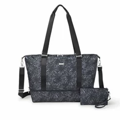 Baggallini Expandable Carry On Duffel, Onyx Floral