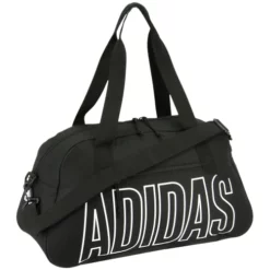 Adidas Graphic Duffel Bag, Black/White, One Size