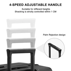 LEVEL8 Trunk Luggage, 28 Inch Luggage With Spinner Wheels, Luminous Textured 28 Inch Checked Large Luggage, Lightweight PC With TSA Lock - 28 Inch, Black -TRAVELPRO Sales 41JzGJ3HfqL