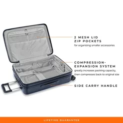 Briggs & Riley Sympatico Hardside Medium Spinner Luggage, Matte Navy, 27-Inch Checked -TRAVELPRO Sales 41KBjTxiNSL