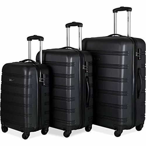 Merax Expandable Luggage Sets With TSA Locks, 3 Piece Lightweight Spinner Suitcase Set (Black2020) 8 Merax Expandable Luggage Sets With TSA Locks, 3 Piece Lightweight Spinner Suitcase Set (Black2020) - Image 8
