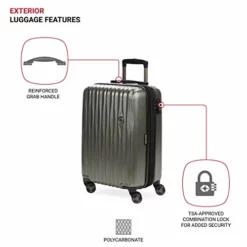 SwissGear 7272 Energie Hardside Luggage Carry-On Luggage With Spinner Wheels & TSA Lock, Olive, 19” 12 SwissGear 7272 Energie Hardside Luggage Carry-On Luggage With Spinner Wheels & TSA Lock, Olive, 19” -TRAVELPRO Sales 41KV2NnQz4L