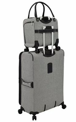 LONDON FOG Cambridge II 15-Inch 8 Wheel Under Seat Bag, Black White Houndstooth -TRAVELPRO Sales 41KcR5JiAxL