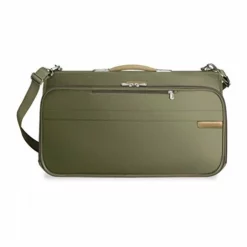 Briggs & Riley Baseline Compact Tri-Fold Garment Bag,Olive,14X22X8.5