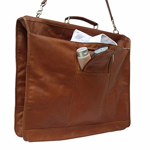 Piel Leather Piel Colombian Leather Elite Garment Bag Brown 3 Piel Leather Piel Colombian Leather Elite Garment Bag Brown - Image 3