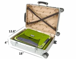 BAGSMART 17" Packing Folder Anti-wrinkle Travel Garment Bag Luggage Organizer, Green -TRAVELPRO Sales 41MRQsPd uL