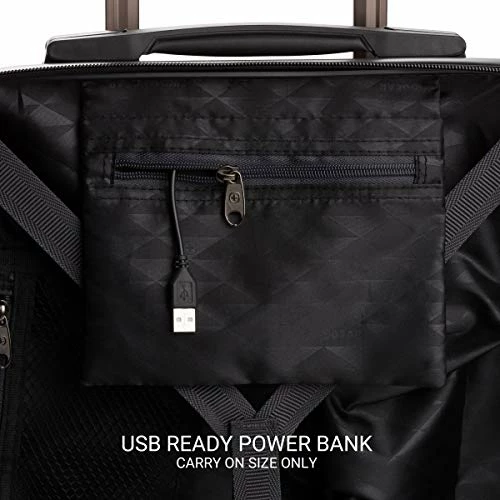 SwissGear 7272 Energie Hardside Luggage Carry-On Luggage With Spinner Wheels & TSA Lock, Black, 19” 3 SwissGear 7272 Energie Hardside Luggage Carry-On Luggage With Spinner Wheels & TSA Lock, Black, 19” - Image 3