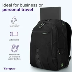 Targus Travel Laptop Backpack For 15.6 Inch Laptops, TSA Checkpoint-Friendly Carry On Travel Backpack For Women Men Business/College Laptop Bag For Work School Travel, Black (TBB013US) -TRAVELPRO Sales 41N54t S83L