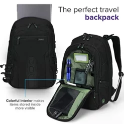 Targus Travel Laptop Backpack For 15.6 Inch Laptops, TSA Checkpoint-Friendly Carry On Travel Backpack For Women Men Business/College Laptop Bag For Work School Travel, Black (TBB013US) -TRAVELPRO Sales 41N6yeS4N1L