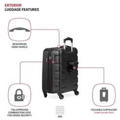SwissGear 7366 Hardside Expandable Luggage With Spinner Wheels, Black, Carry-On 18-Inch -TRAVELPRO Sales 41NR8gQF6wS