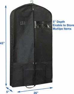 Simple Houseware 43-Inch Heavy Duty Garment Bag W/Pocket For Dresses, Coats 11 Simple Houseware 43-Inch Heavy Duty Garment Bag W/Pocket For Dresses, Coats -TRAVELPRO Sales 41NehgDONhL