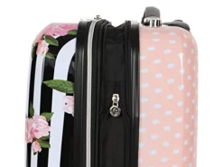 Betsey Johnson Designer Luggage Collection - Expandable 3 Piece Hardside Lightweight Spinner Suitcase Set - Travel Set Includes 20-Inch Carry On, 26 Inch And 30-Inch Checked Suitcase (Stripe Roses) -TRAVELPRO Sales 41OH2ACRLaL