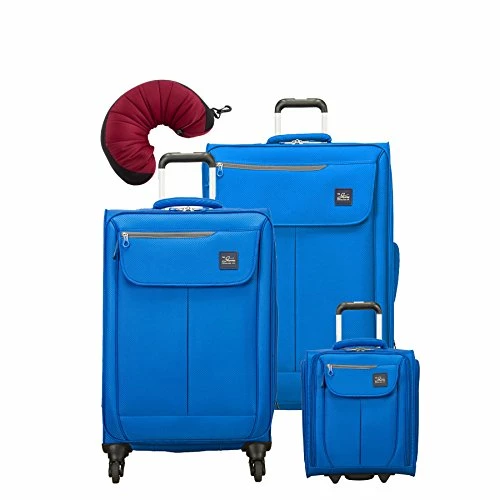 Skyway Mirage 2.0 | 4-Piece Set | 16" Underseater, 24" And 28" Expandable Spinners, Travel Pillow (Blue Royal) 1 Skyway Mirage 2.0 | 4-Piece Set | 16" Underseater, 24" And 28" Expandable Spinners, Travel Pillow (Blue Royal)