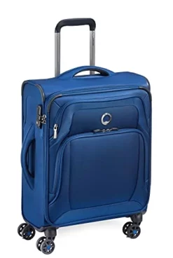 Delsey Unisex_Adult Optimax Lite Slim Cabin Trolley Case With 4 Double Wheels 55 Cm, Blue, One Size -TRAVELPRO Sales 41OjIRvVHRL