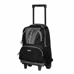Olympia Luggage 18" Rolling Backpack, Black, One Size