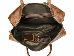 Leather Castle Genuine Vintage Men’s Duffel Sports Gym, Travel, Carry-on Luggage Bag, Light Brown -TRAVELPRO Sales 41PF 0p5BL