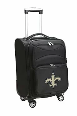 NFL New Orleans Saints Domestic Carry-On Spinner, 20-Inch, Black