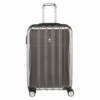 DELSEY Paris Helium Aero Hardside Expandable Luggage With Spinner Wheels, Titanium, Checked-Medium 25 Inch