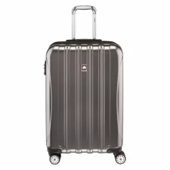 DELSEY Paris Helium Aero Hardside Expandable Luggage With Spinner Wheels, Titanium, Checked-Medium 25 Inch