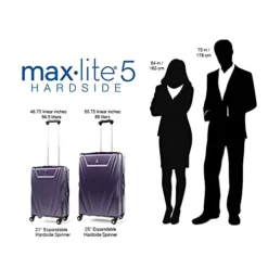 Travelpro Maxlite 5-Hardside 2 Piece Set With Spinner Wheels, Imperial Purple, (21/25) -TRAVELPRO Sales 41QevdHjQDS