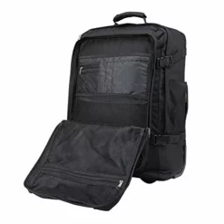 Cabin Max️ - Quebec Hybrid Rolling Backpack With Wheels - Carry On Luggage 22x14x9 Zip Out Backpack Straps - Perfect For Most Major American Airlines (Black) -TRAVELPRO Sales 41Qow8ks3HL