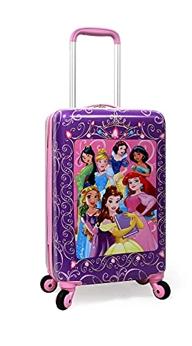 Disney Princess Luggage 20 Inches Hard-Sided Rolling Spinners Carry-On Tween Travel Trolley Suitcase For Kids - Pink 1 Disney Princess Luggage 20 Inches Hard-Sided Rolling Spinners Carry-On Tween Travel Trolley Suitcase For Kids - Pink