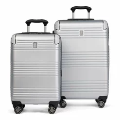 Travelpro Roundtrip Hardside Expandable Spinner Luggage, Silver, 2-Piece Set (21/25)