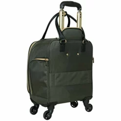 Kenneth Cole Reaction Women's Chelsea Luggage Chevron Softside 8-Wheel Spinner Expandable Suitcase Collection, Olive, 4 Underseater -TRAVELPRO Sales 41RDUBAVYDL