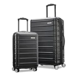 Samsonite Omni 2 Hardside Expandable Luggage With Spinner Wheels, 2-Piece Set (20/24), Midnight Black