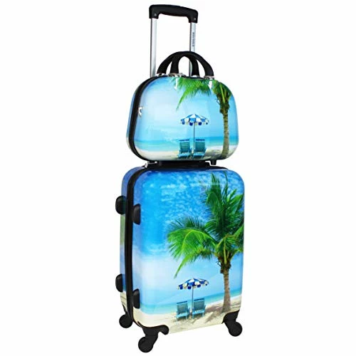 World Traveler Palm Tree Hardside 2-Piece Carry-On Spinner Luggage Set, One_Size 10 World Traveler Palm Tree Hardside 2-Piece Carry-On Spinner Luggage Set, One_Size - Image 10