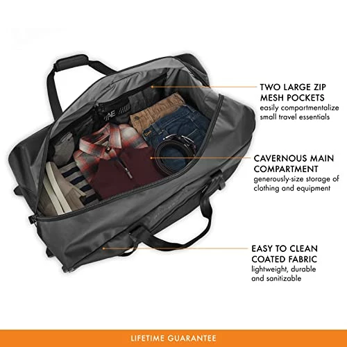 Briggs & Riley Extra Large Softside 2-Wheel Rolling Duffel, Black, 32" 11 Briggs & Riley Extra Large Softside 2-Wheel Rolling Duffel, Black, 32" - Image 11