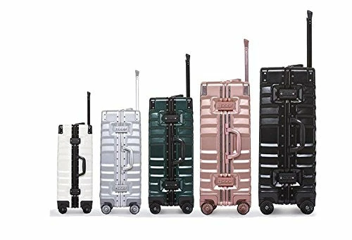 Sondre X Luggage Rolling Wheels Old Fashion Trunk Suitcase PC ABS Spinner Hardshell Carry On With TSA Lock 20" 24" 26" 29"(White) 3 Sondre X Luggage Rolling Wheels Old Fashion Trunk Suitcase PC ABS Spinner Hardshell Carry On With TSA Lock 20" 24" 26" 29"(White) - Image 3