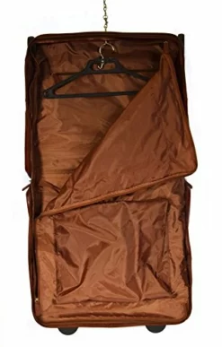 Real Leather Suit Garment Dress Carrier Travel Weekend Bag On Wheels A1236 Cognac -TRAVELPRO Sales 41T3NaxDGCL