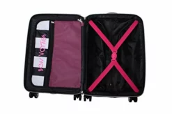 Betsey Johnson 30 Inch Checked Luggage Collection - Expandable Scratch Resistant (ABS + PC) Hardside Suitcase - Designer Lightweight Bag With 8-Rolling Spinner Wheels (Girls Print) -TRAVELPRO Sales 41UWHHxLHkL