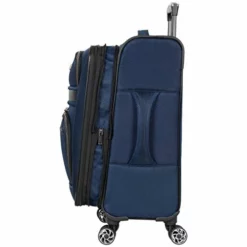Kenneth Cole Reaction Rugged Roamer Luggage Collection Lightweight Softside Expandable 8-Wheel Spinner Travel Suitcase Bag, Navy, 20-inch Carry-On -TRAVELPRO Sales 41V72ZynOqL