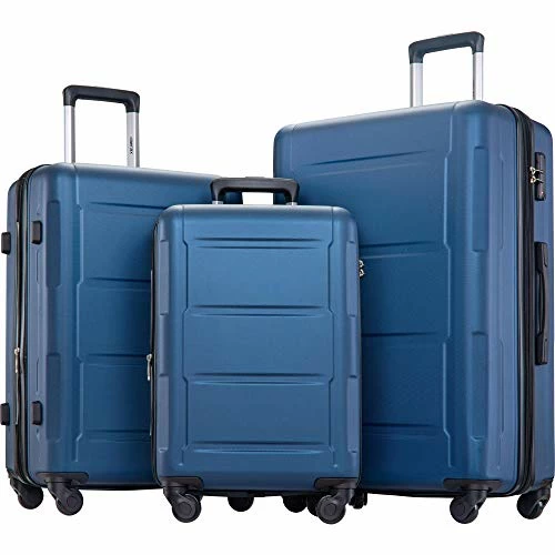 SSLine 3-Piece Hard-Shell Luggage Set With Spinner Wheels And TSA Lock Modern Elegant Expandable Travel Suitcase Lightweight Hardside Carry On Suitcase Set With 20" 24" 28" (A Type-Dark Blue) 7 SSLine 3-Piece Hard-Shell Luggage Set With Spinner Wheels And TSA Lock Modern Elegant Expandable Travel Suitcase Lightweight Hardside Carry On Suitcase Set With 20" 24" 28" (A Type-Dark Blue) - Image 7