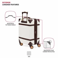 SwissGear 7739 Trunk, Hardside Spinner Luggage, Carry-On - White -TRAVELPRO Sales 41VWhczwk4L