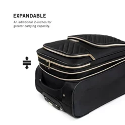 Kenneth Cole Reaction Women's Chelsea Luggage Chevron Softside 8-Wheel Spinner Expandable Suitcase Collection, Black, 20-Inch Carry On -TRAVELPRO Sales 41VrAbpmyhL 03845cbb 7dd5 4ce9 ac6b 1ab3cd19299c
