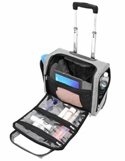 London Fog Cambridge Ultra-Lightweight 15inch 2-Wheel Under The Seat Bag, Black/White Houndstooth -TRAVELPRO Sales 41VrrBPie7L