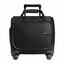 Briggs & Riley Baseline-Softside Cabin Spinner Bag, Black, Underseater 16-Inch