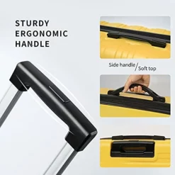 Flieks Luggage Sets TSSA 3 Piece Spinner Suitcase Lightweight 20 24 28 Inch (Yellow) -TRAVELPRO Sales 41XHgz6LRAL