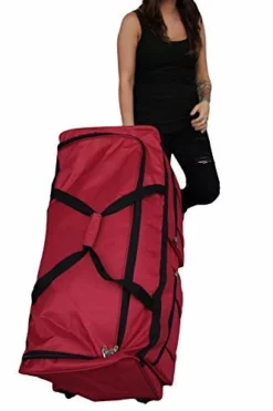 Gothamite 36-inch Rolling Duffle Bag With Wheels | Luggage Bag | Hockey Bag | XL Duffle Bag With Rollers | Heavy Duty 1200D Polyester (Fuchsia) -TRAVELPRO Sales 41XRZZ75XwL