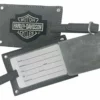 Harley Davidson Harley-Davidson Bar & Shield Belted Luggage Tags, Gray Leather 99301-GRAY