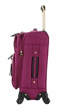 Steve Madden Designer Luggage Collection - Lightweight Softside Expandable Suitcase For Men & Women - Durable 20 Inch Carry On Bag With 4-Rolling Spinner Wheels (Peek-A-Boo Purple) 13 Steve Madden Designer Luggage Collection - Lightweight Softside Expandable Suitcase For Men & Women - Durable 20 Inch Carry On Bag With 4-Rolling Spinner Wheels (Peek-A-Boo Purple) -TRAVELPRO Sales 41XcgkFUdlL